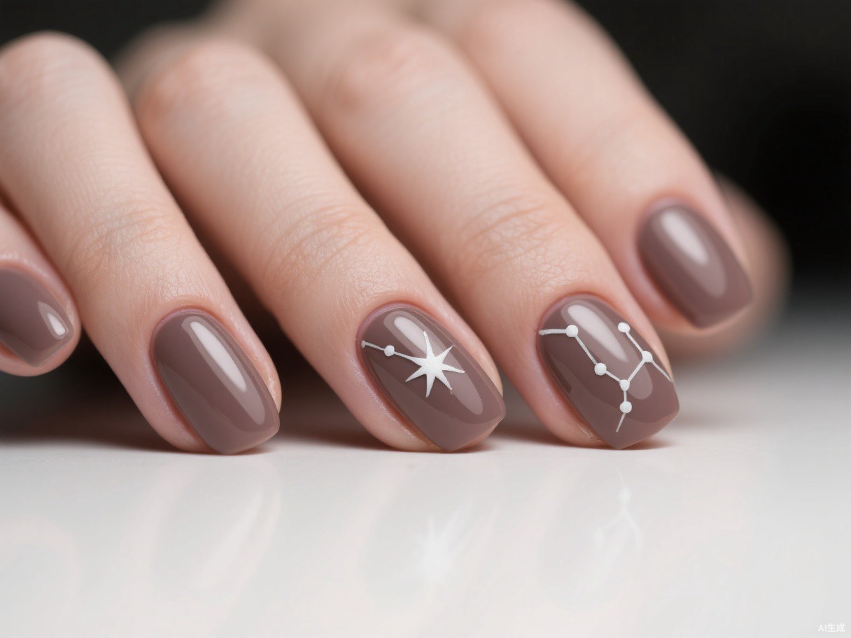 Purple fall nail look