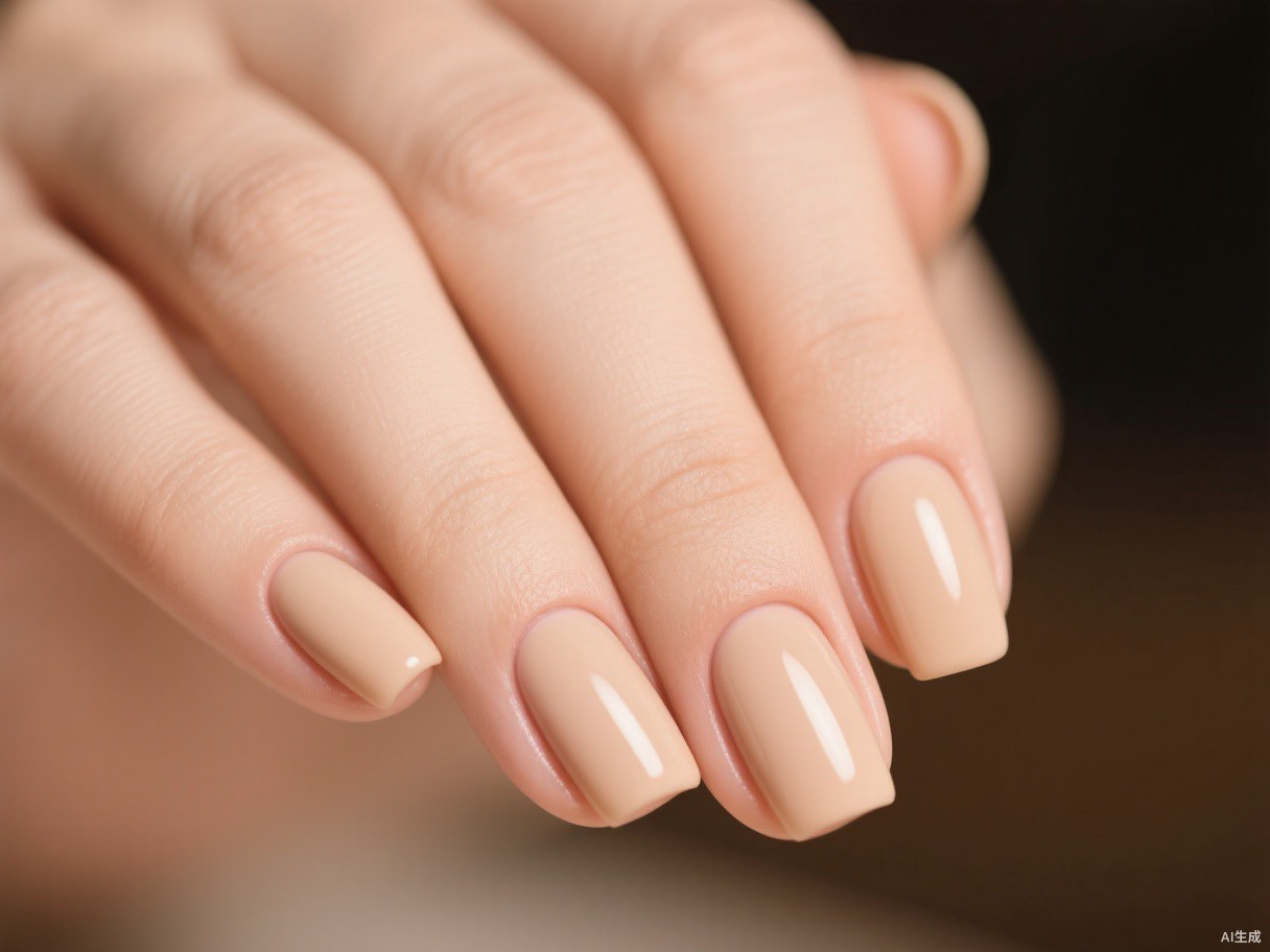 Elegant nude fall nails